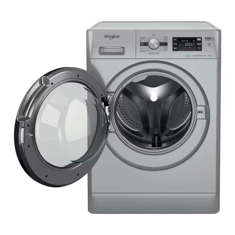 Kontrolsat - Whirlpool 9kg Washing Machine - Silver - Class A - FFB 9489 SBV SPT