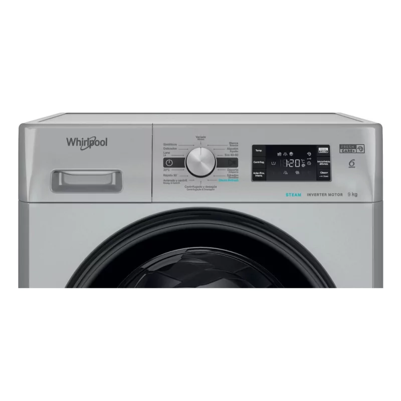 Kontrolsat - Whirlpool 9kg Washing Machine - Silver - Class A - FFB 9489 SBV SPT