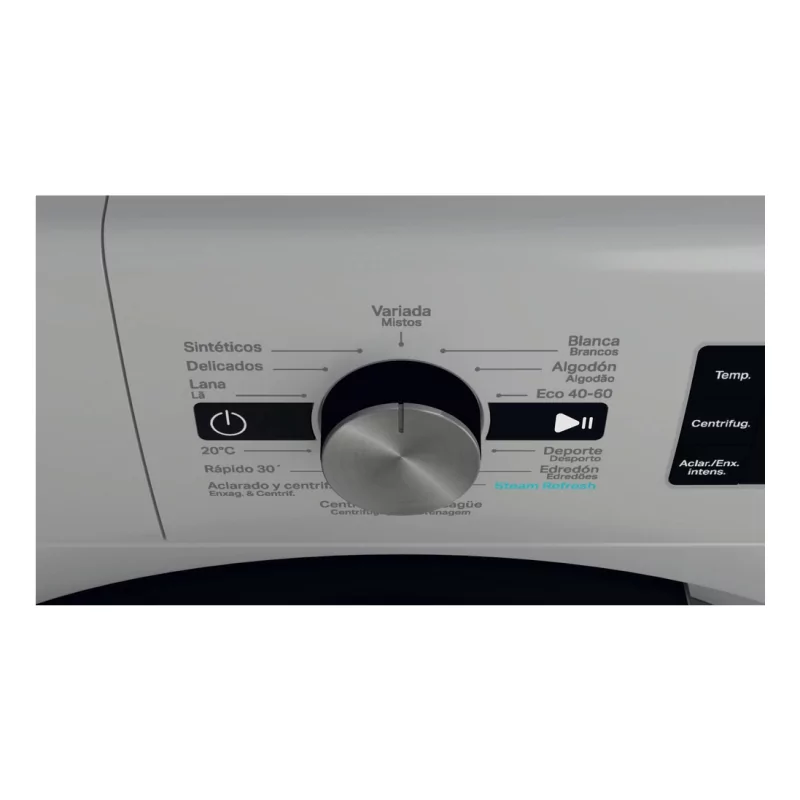 Kontrolsat - Whirlpool 9kg Washing Machine - Silver - Class A - FFB 9489 SBV SPT