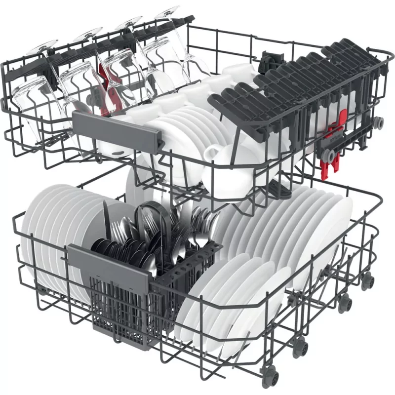 Kontrolsat - Whirlpool Semi-Built-in Dishwasher - (14 Place Settings - 60cm - 6th Sense) - W Collection - WBC 3C26 X