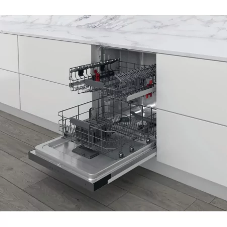 Kontrolsat - Whirlpool Semi-Built-in Dishwasher - (14 Place Settings - 60cm - 6th Sense) - W Collection - WBC 3C26 X