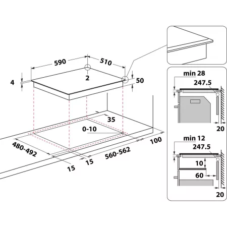 Kontrolsat - Whirlpool 4 Zone Induction Hob - WL B1160 BF Kontrolsat - Whirlpool 4 Zone Induction Hob - WL B1160 BF