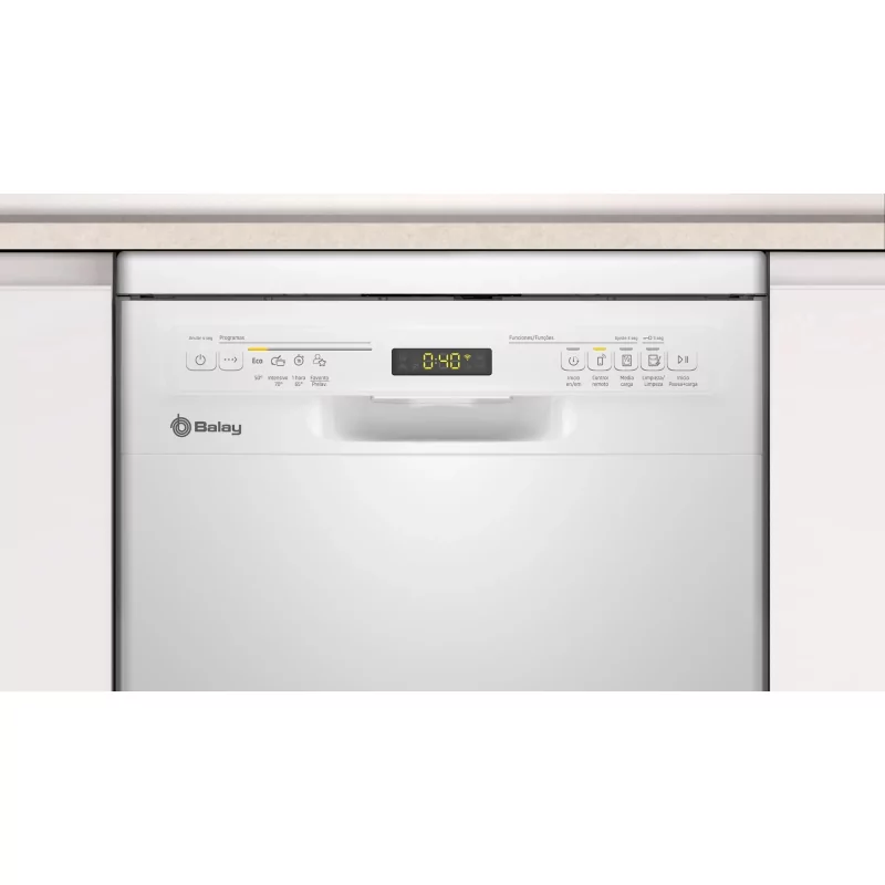 Kontrolsat - Balay Dishwasher for 10 Place Settings - Compact 45cm - White - 3VN4030BA