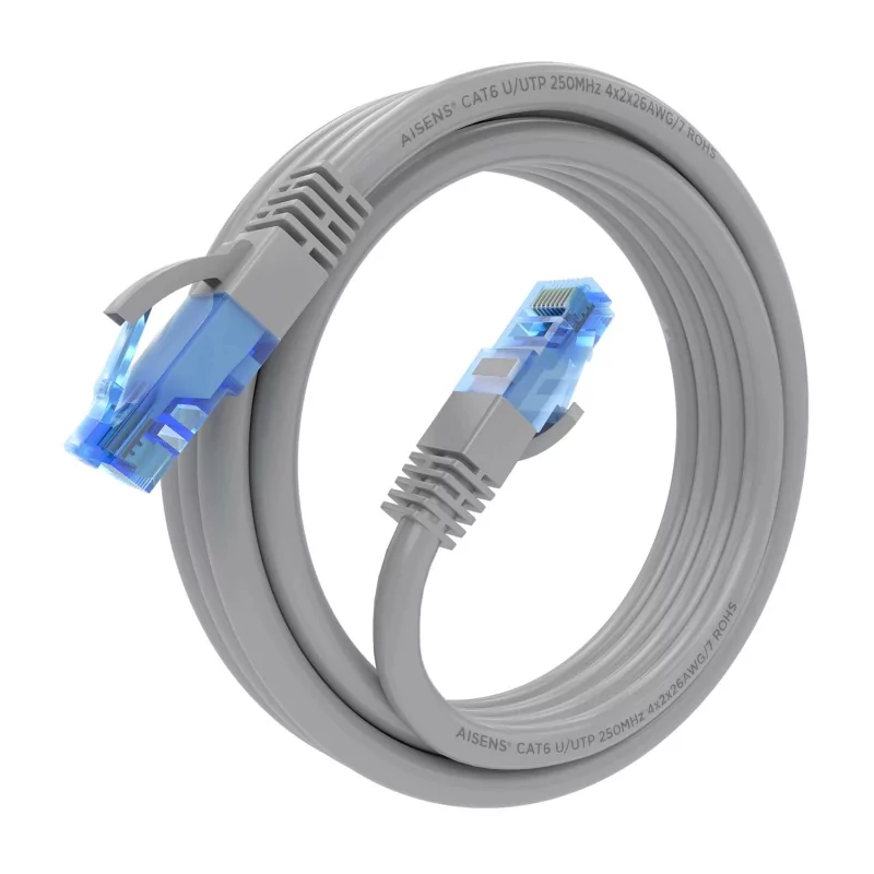 Kontrolsat - Cabo de Rede RJ45 Cat.6 UTP AWG26 CCA Aisens A135-0777 – 2 m, Cinzento
