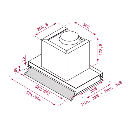Kontrolsat - Exaustor de Parede Teka Integra 66750 Pos SS 59cm Inox