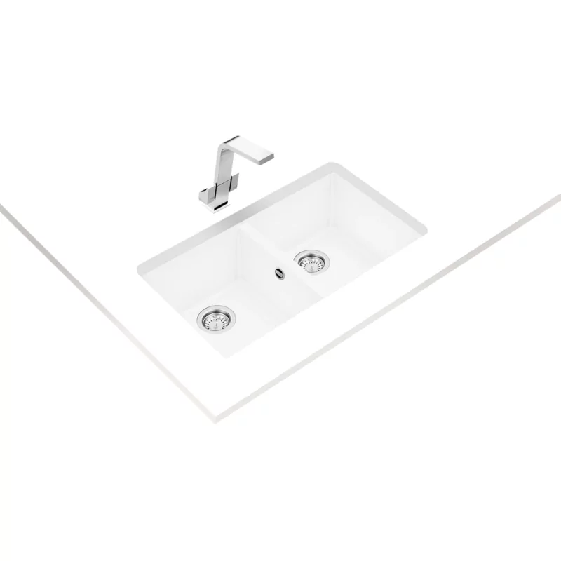 Kontrolsat - Teka Sink Square 2c 760 Tg Artic White Tegranite+