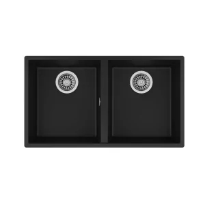 Kontrolsat - Teka Lava Louça Square 2c 760 Tg Black - Pia Encastrada 2 Cubas