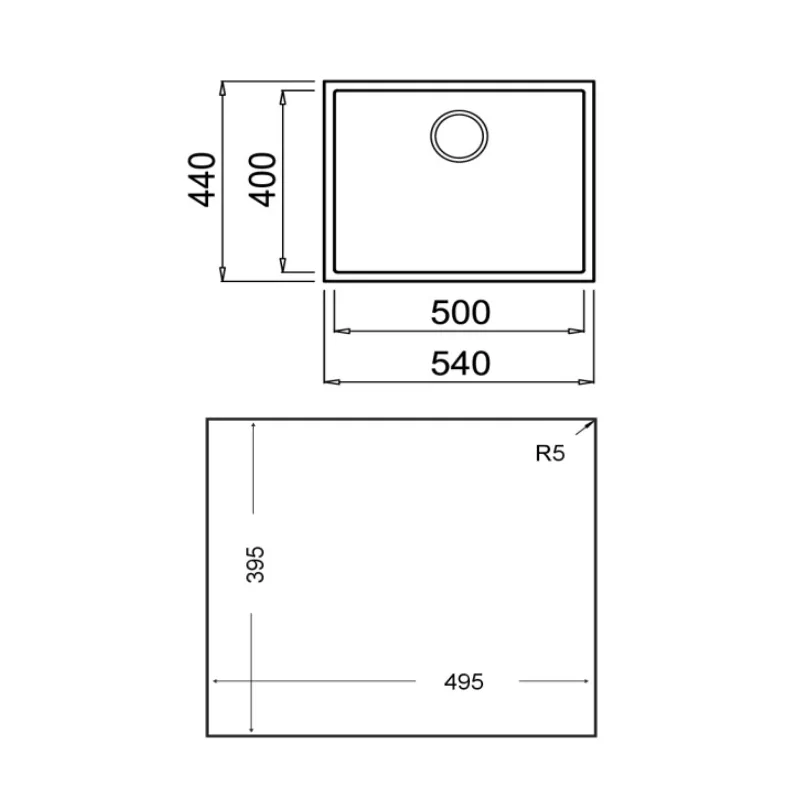 Kontrolsat - Teka Sink Square 50.40 Tg Black Built-in