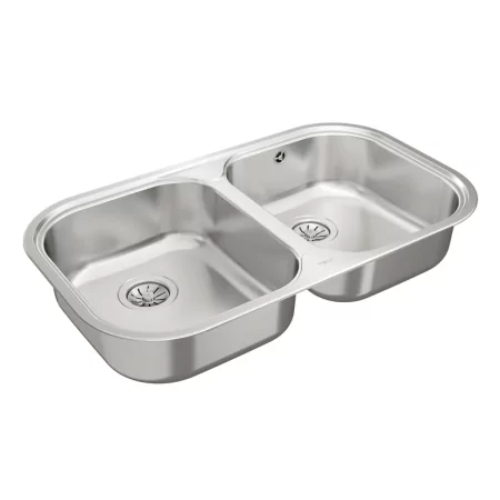 Kontrolsat - Teka Stylo 2c Kitchen Sink - 2 Bowls, Stainless Steel