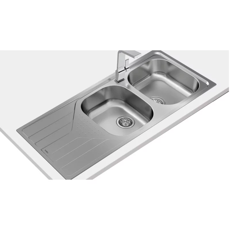 Kontrolsat - Lava Louça Teka Universo 80 T Xp 2c.1e Rev Inox - 2 Pias Aço Inox
