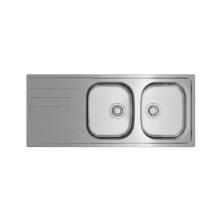 Kontrolsat - Teka Universo 80 T Xp 2c.1e Rev Inox Kitchen Sink - 2 Stainless Steel Bowls