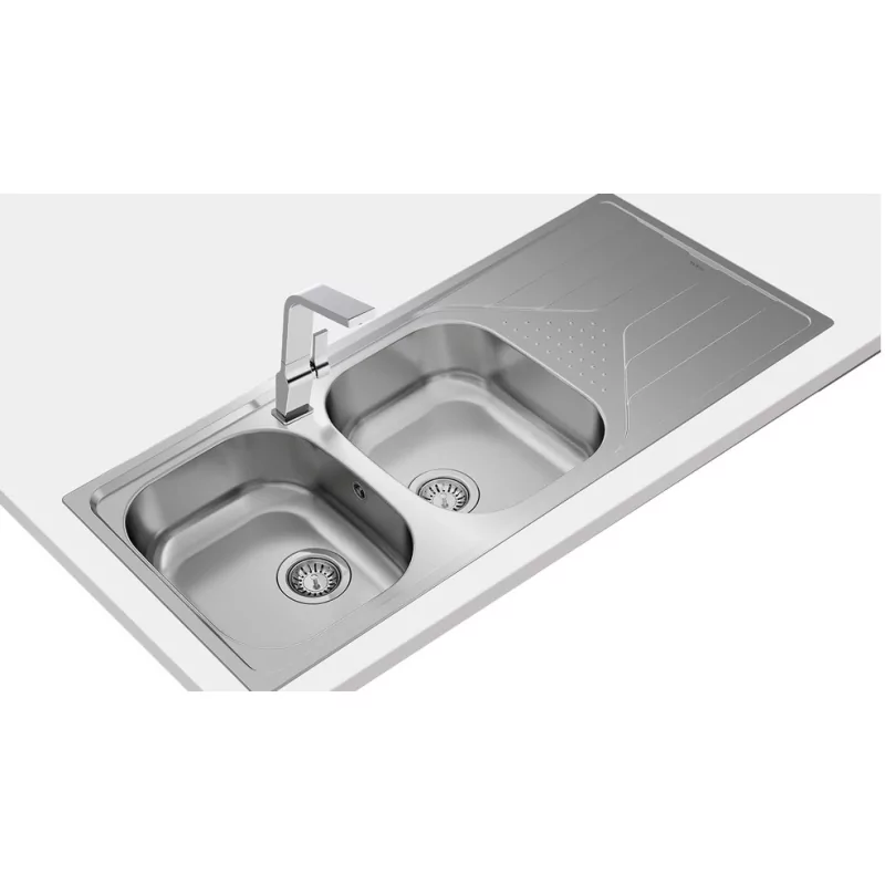 Kontrolsat - Lava Louça Teka Universo 80 T Xp 2c.1e Rev Inox - 2 Pias Aço Inox