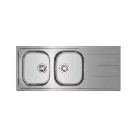 Kontrolsat - Lava Louça Teka Universo 80 T Xp 2c.1e Rev Inox - 2 Pias Aço Inox
