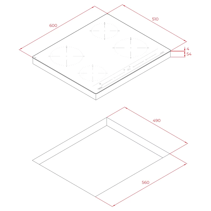 Kontrolsat - Teka IBC 64010 BK MSS Induction Hob 4 Zones 60cm