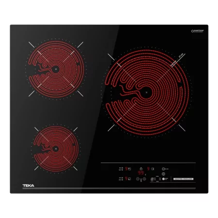 Kontrolsat - Teka Universal Power Supply Ceramic Hob 5300W - 3 Zones, Black (Ref: 112540012)