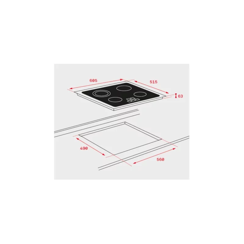 Kontrolsat - Teka Placa Encastrar TZ 6315 Vitrocerâmica 3 Zonas