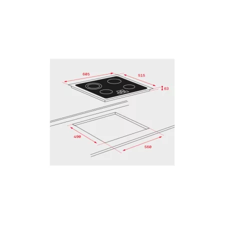 Kontrolsat - Teka Placa Encastrar TZ 6315 Vitrocerâmica 3 Zonas