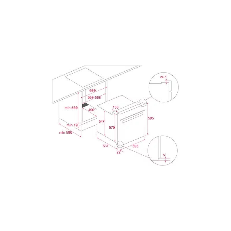 Kontrolsat - Teka HLB 8300 P Forno Pirolítico Multifunção 71L Preto