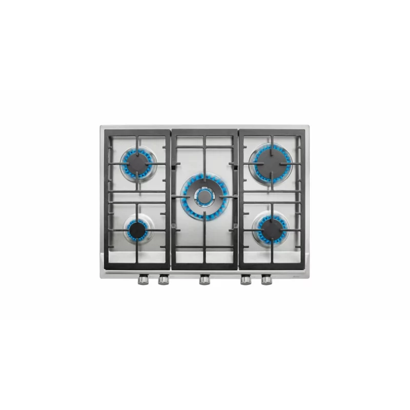 Kontrolsat - Placa a Gás Teka EX 70.1 5G AI AL DR CI 70cm 5 Queimadores Inox Grelha Ferro Fundido