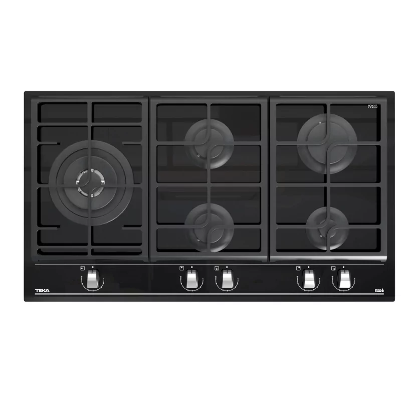 Kontrolsat - Teka GZC 95320 XBA BK Placa a Gás 90cm 5 Zonas Vidro Preto