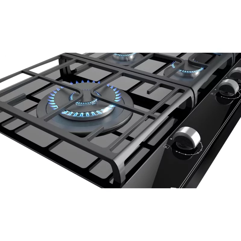 Kontrolsat - Teka GZC 95320 XBA BK Placa a Gás 90cm 5 Zonas Vidro Preto