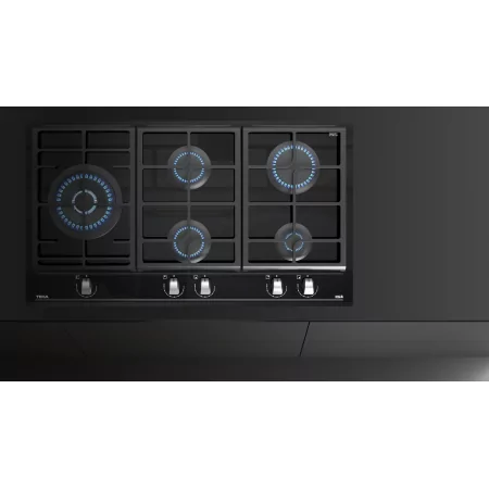 Kontrolsat - Teka GZC 95320 XBA BK Placa a Gás 90cm 5 Zonas Vidro Preto