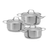 TEKA Kitchen Set 3 Pieces Ref: 086.T.890359 - Stainless Steel with Lids