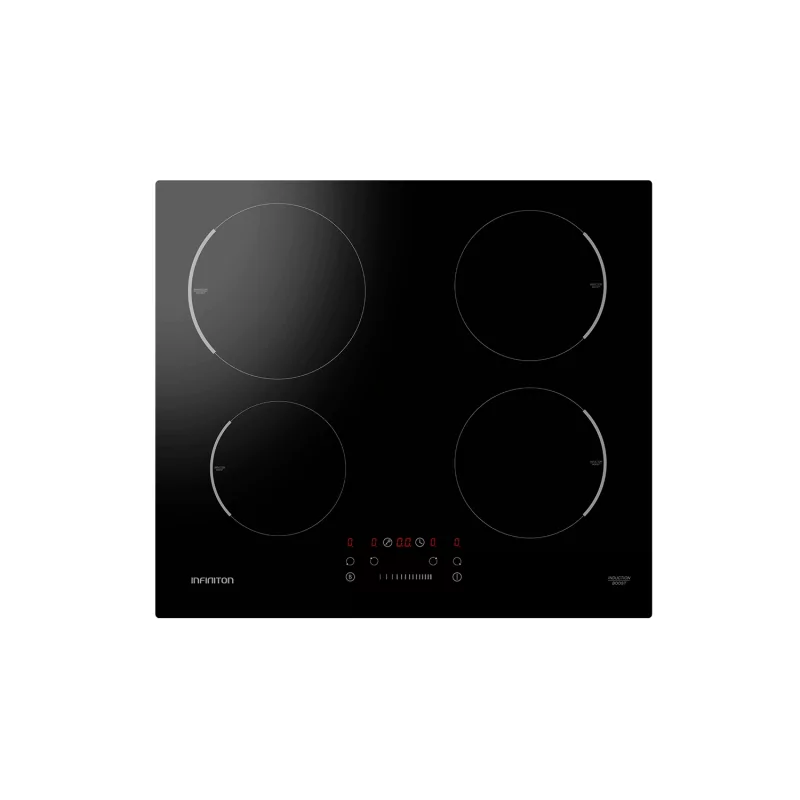 Kontrolsat - Placa Indução Infiniton IND-4TBM - 4 Zonas, 9 Níveis, Preto