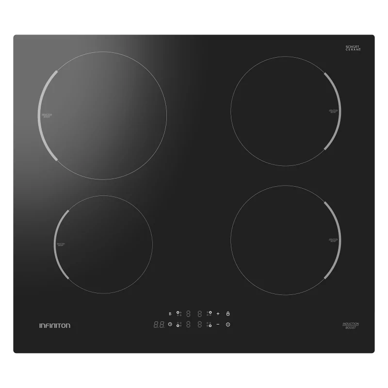Kontrolsat - Placa Infiniton IND4N74 - 4 Zonas Indução 7200W, Preto