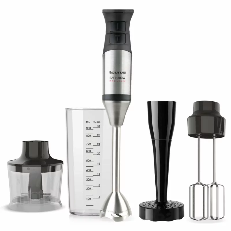Kontrolsat - TAURUS BAPI 1200 Premium Fullset Hand Blender - 1200W Turbo, Black/Stainless Kontrolsat - TAURUS BAPI 1200 Premium Fullset Hand Blender - 1200W Turbo, Black/Stainless