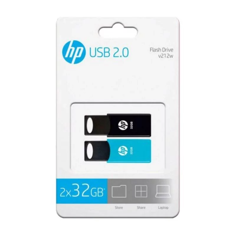 Kontrolsat - Pack 2 Pendrive HP 32GB USB 2.0 Preto/Azul
