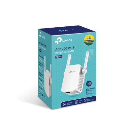Kontrolsat - Repetidor de Sinal Wi-Fi Mesh* RE305 AC1200 com 2 Antenas - TP-Link Kontrolsat - Repetidor de Sinal Wi-Fi Mesh* RE305 AC1200 com 2 Antenas - TP-Link