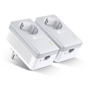 Kontrolsat - TP-Link Powerline Adapter AV600 + AC Pass Through Starter Kit TL-PA4010PKIT