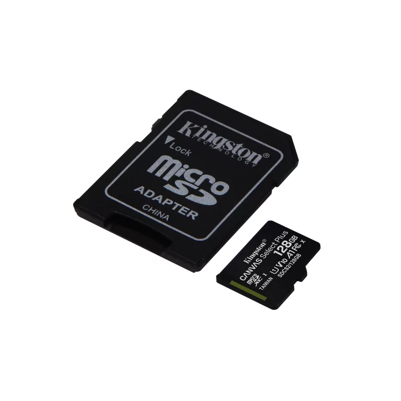 Kontrolsat - Kingston 128GB MicroSDXC Canvas Select Plus Class10 UHS-I + Adapter - SDCS2/128GB