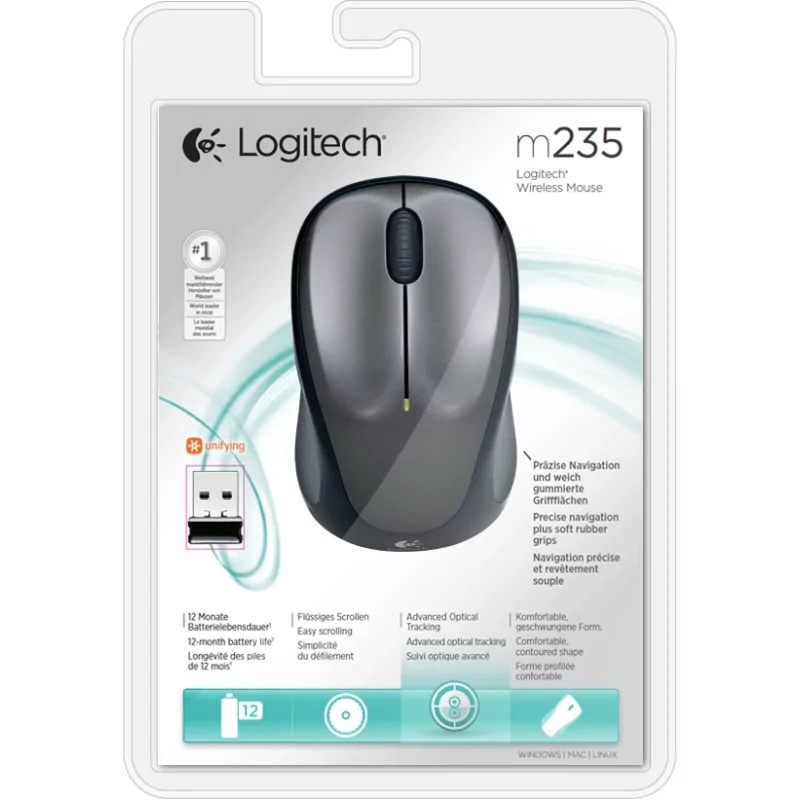 Kontrolsat - Rato Gaming Logitech M253 (1000 DPI - Wireless - Cinzento)