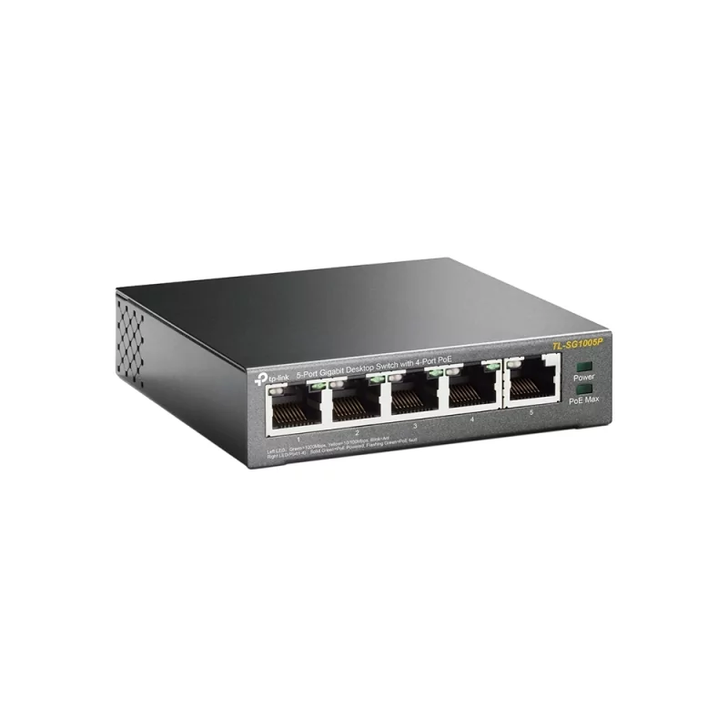 Kontrolsat - TP-Link 5 Port POE Switch - TL-SG1005P - Gigabit
