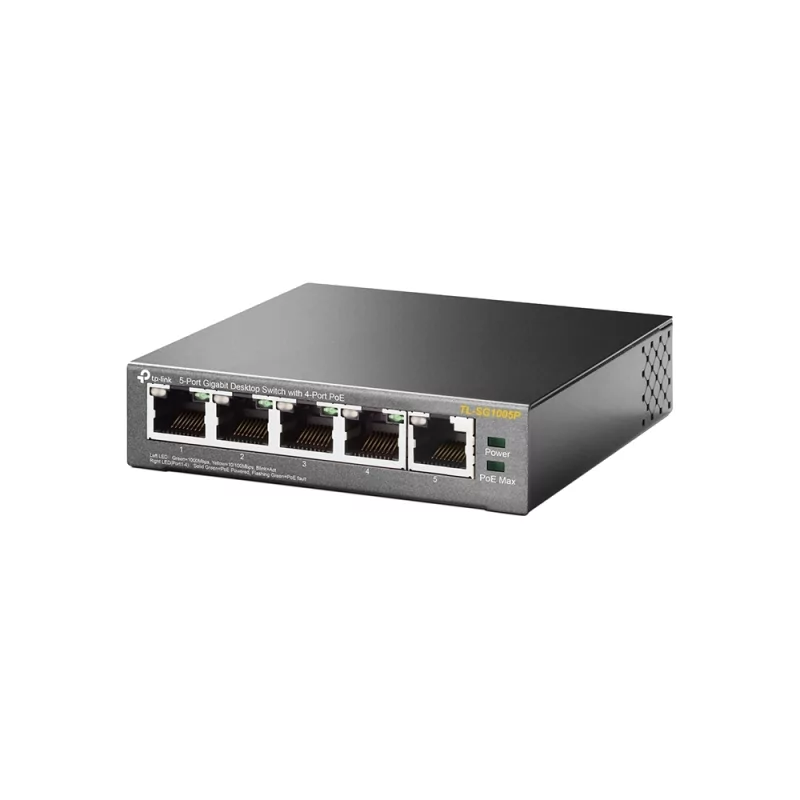 Kontrolsat - TP-Link 5 Port POE Switch - TL-SG1005P - Gigabit