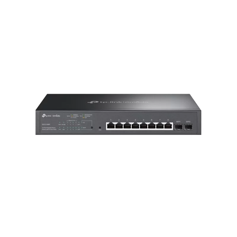 Kontrolsat - Switch POE 8 Portas Metálico TP-Link - TL-SG2210MP - Gigabit