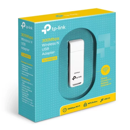 Kontrolsat - Placa de Rede USB TP-Link Wi-Fi 300Mbps - TL-WN821N