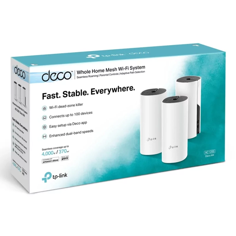 Kontrolsat - TP-Link Deco M4 (Pack 3) - Whole Home Mesh - Wi-Fi - AC1200