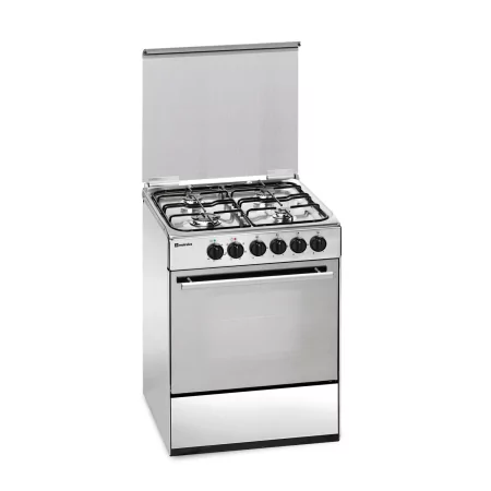Kontrolsat - Meireles Butane Gas Monobloc Stove - 4 Burners - 55L - 60cm - Stainless Steel - E-602-X