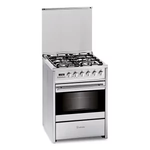 Kontrolsat - Fogão Monobloco Gás Butano Meireles - 4 Queimadores - 60cm - 55L Inox - E 610 X