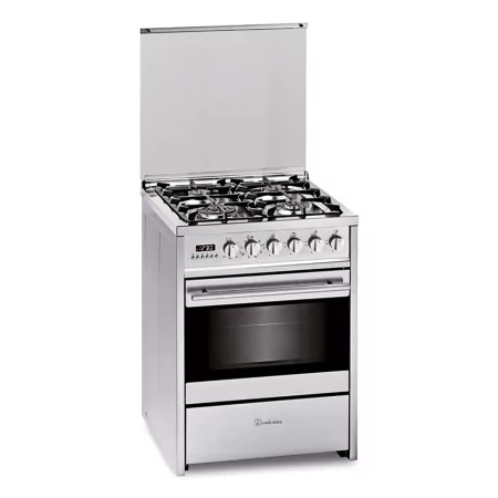 Kontrolsat - Meireles Butane Gas Monobloc Stove - 4 Burners - 60cm - 55L Stainless Steel - E 610 X