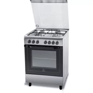 Kontrolsat - Indesit Natural Gas Monoblock Stove - 4 Burners - 60cm - 59L - Stainless Steel - I6TMH2AF(X)/I