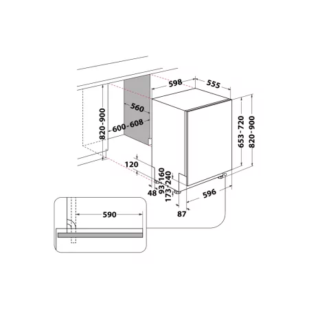 Kontrolsat - Máquina de Lavar Loiça de Encastre Hotpoint - 14 Talheres - HIC-3-C-26-CW