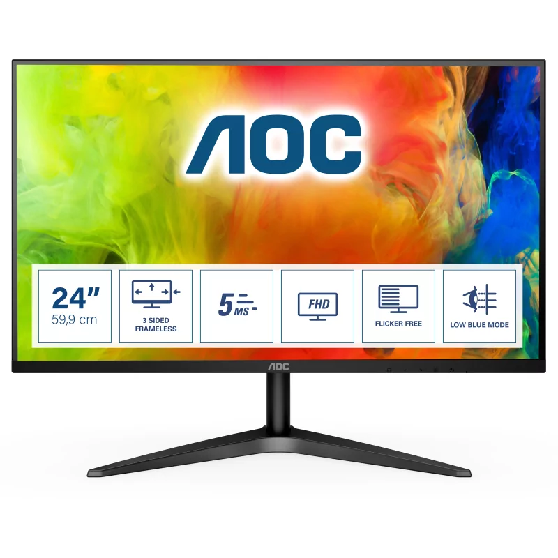Kontrolsat - Monitor LED 23.6" AOC - 24B1H - 60Hz Full HD Kontrolsat - Monitor LED 23.6" AOC - 24B1H - 60Hz Full HD