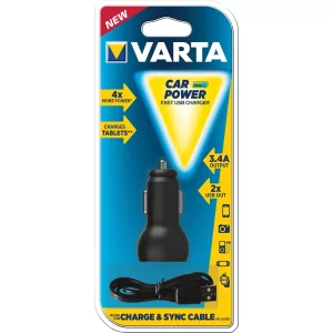 Kontrolsat - VARTA Car Lighter Power Supply Universal (12V 3.4A - 2 USB)
