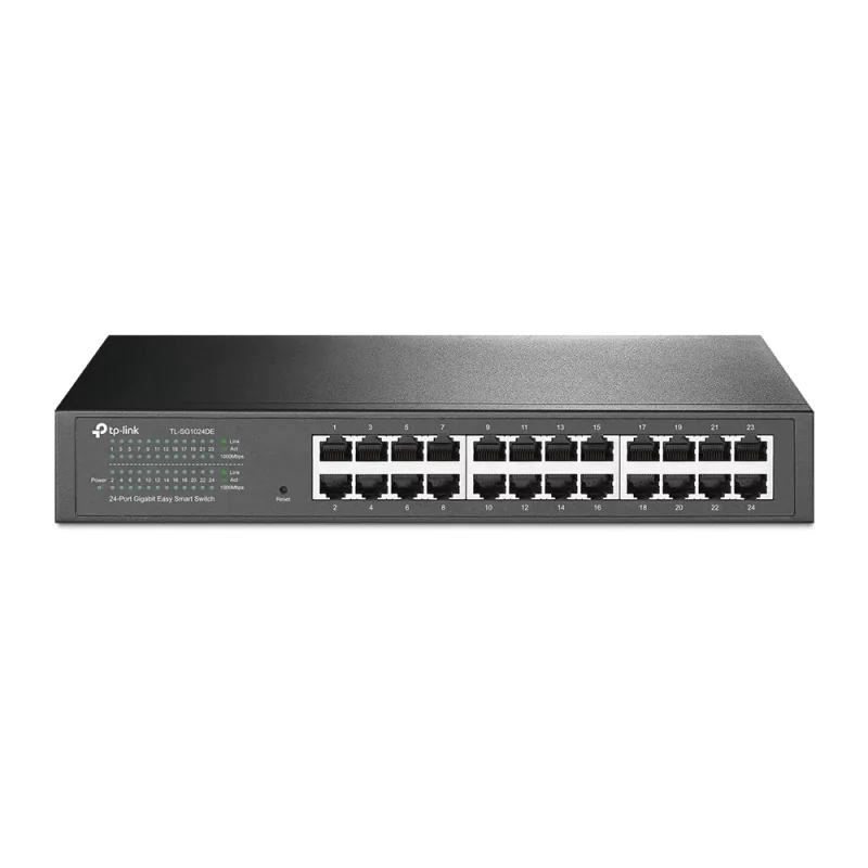 Kontrolsat - Switch TP-Link 24 Portas 10/100/1000 Mbps Preto TL-SG1024DE