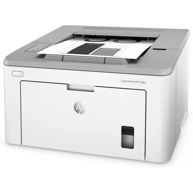 Kontrolsat - HP LaserJet Pro M118DW Printer - Wireless, 28ppm, 1200dpi, Grey/White