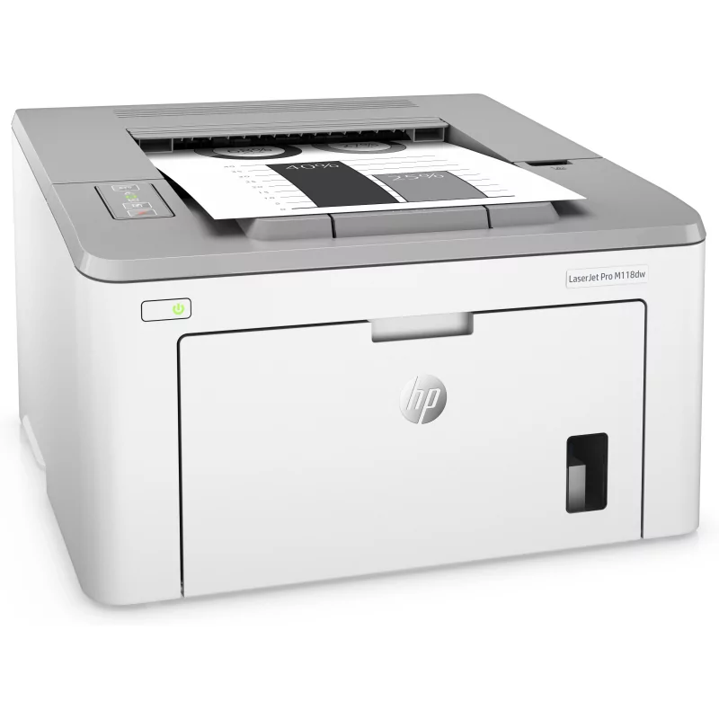 Kontrolsat - HP LaserJet Pro M118DW Printer - Wireless, 28ppm, 1200dpi, Grey/White